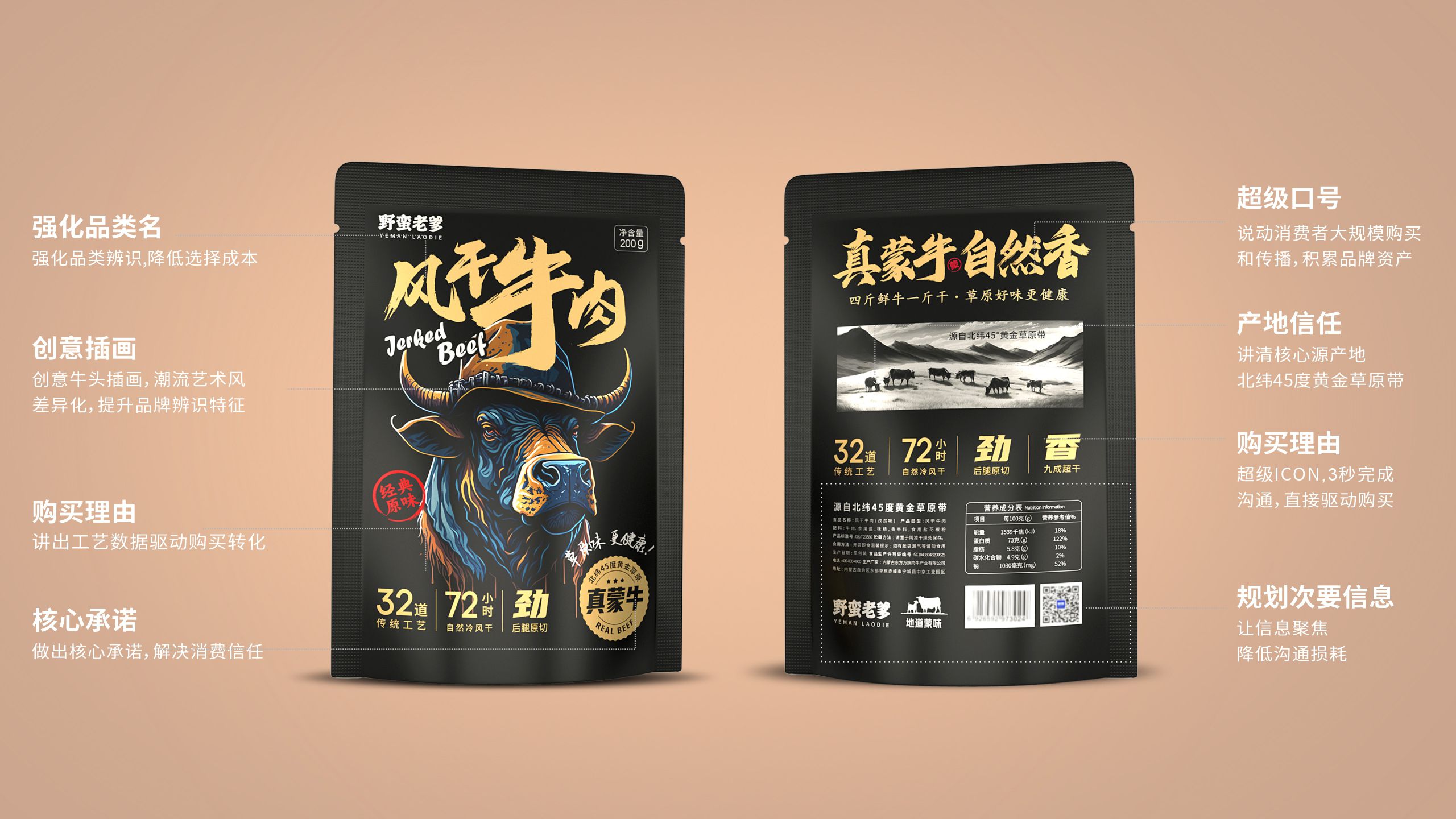 風干牛肉品牌包裝設(shè)計